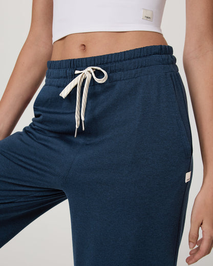 Halo Wideleg - Long Women's Blue Coast Heather Pants - Vuori