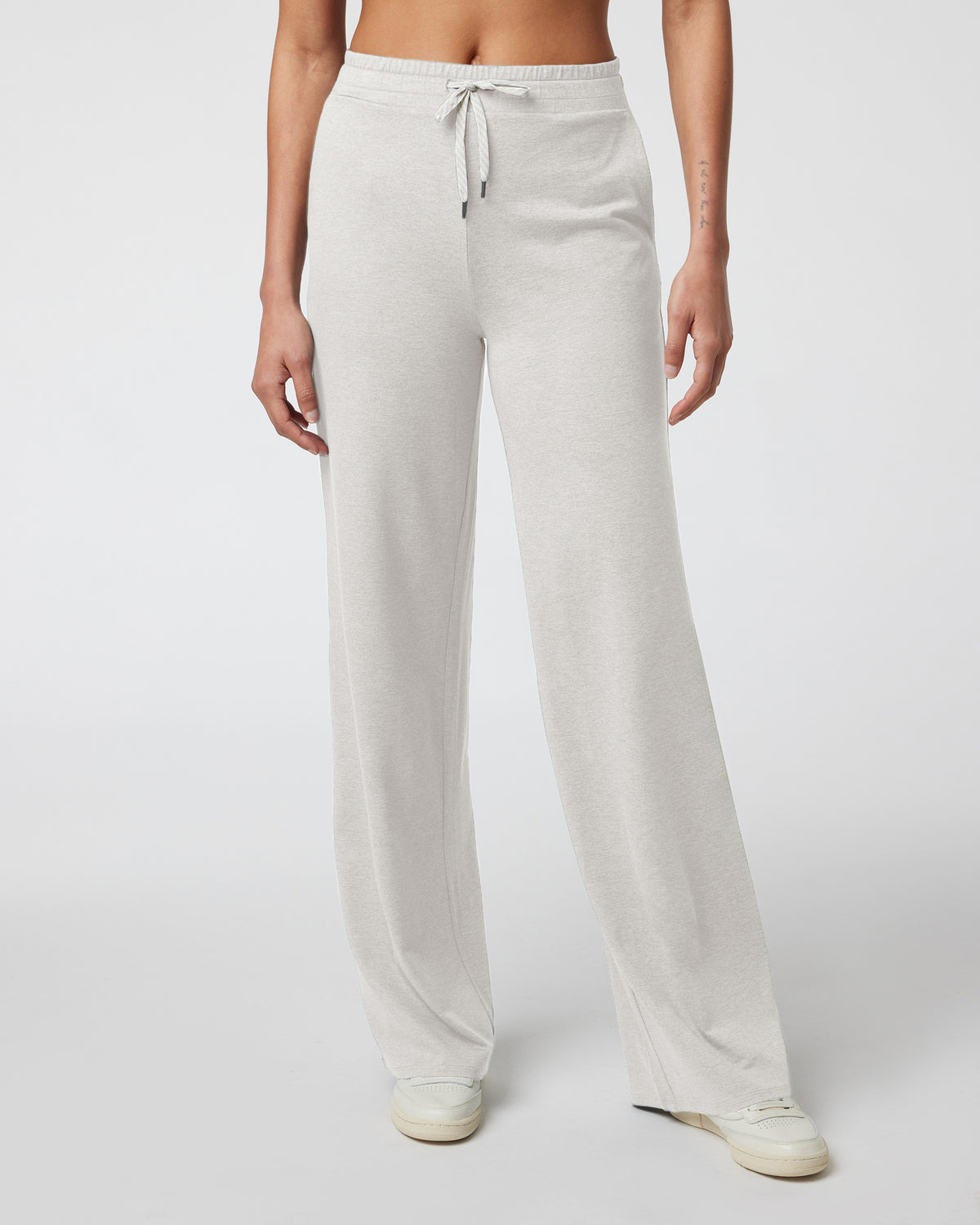 Halo Essential Wideleg - Long Ecru Heather - Vuori