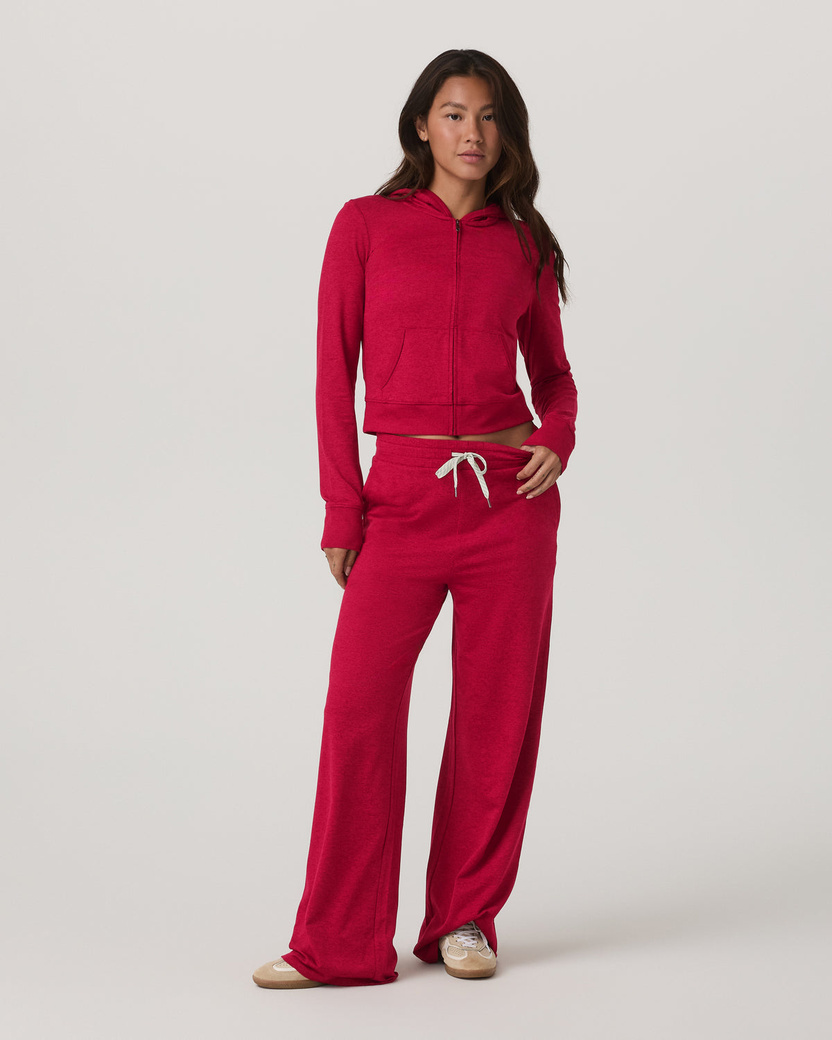 Halo Wideleg Women's Strawberry Heather Pants - Vuori