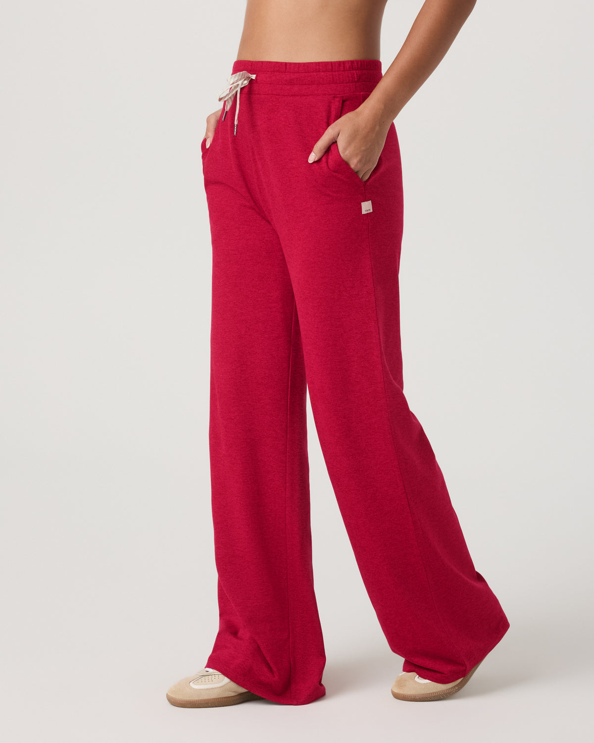 Halo Wideleg Women's Strawberry Heather Pants - Vuori