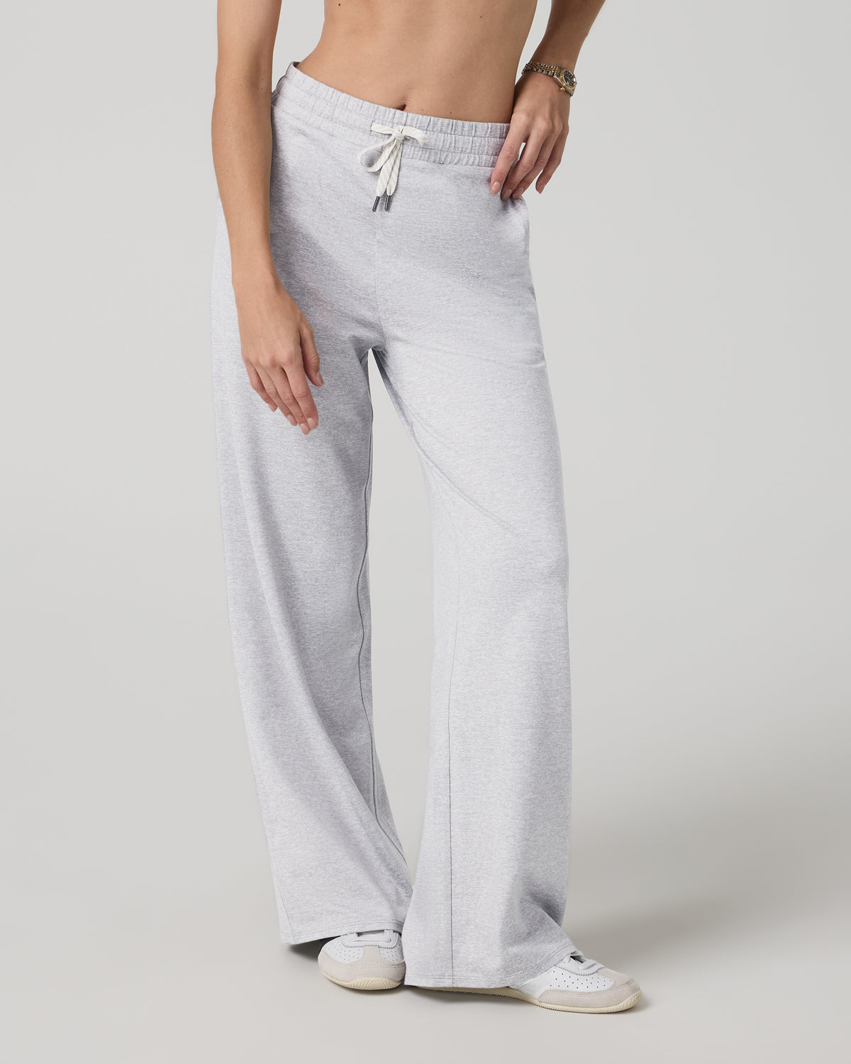 Women's Halo Essential Wideleg-Long Pale Grey Heather - Vuori