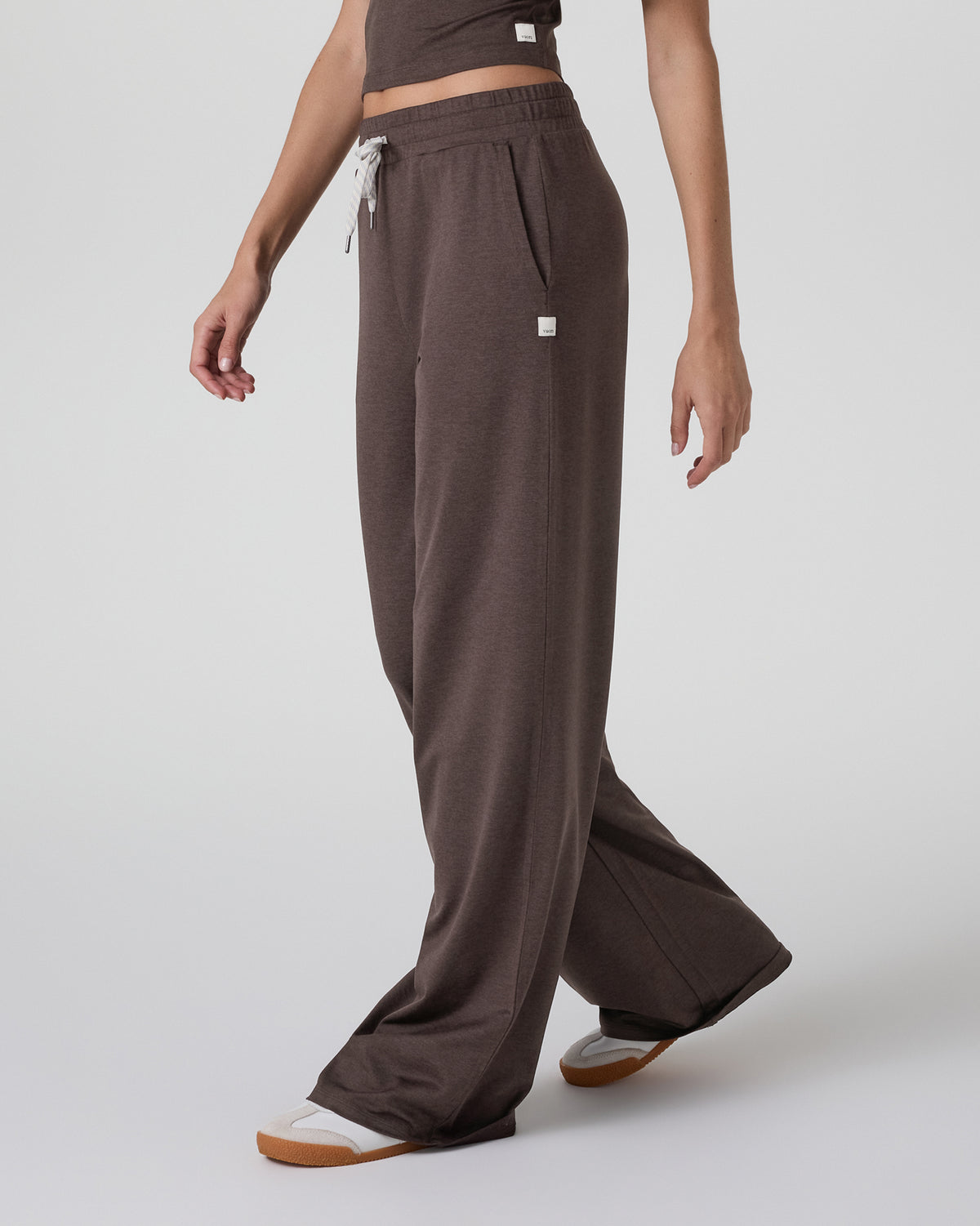Halo Essential Wideleg Pant - Long Java Heather - Vuori