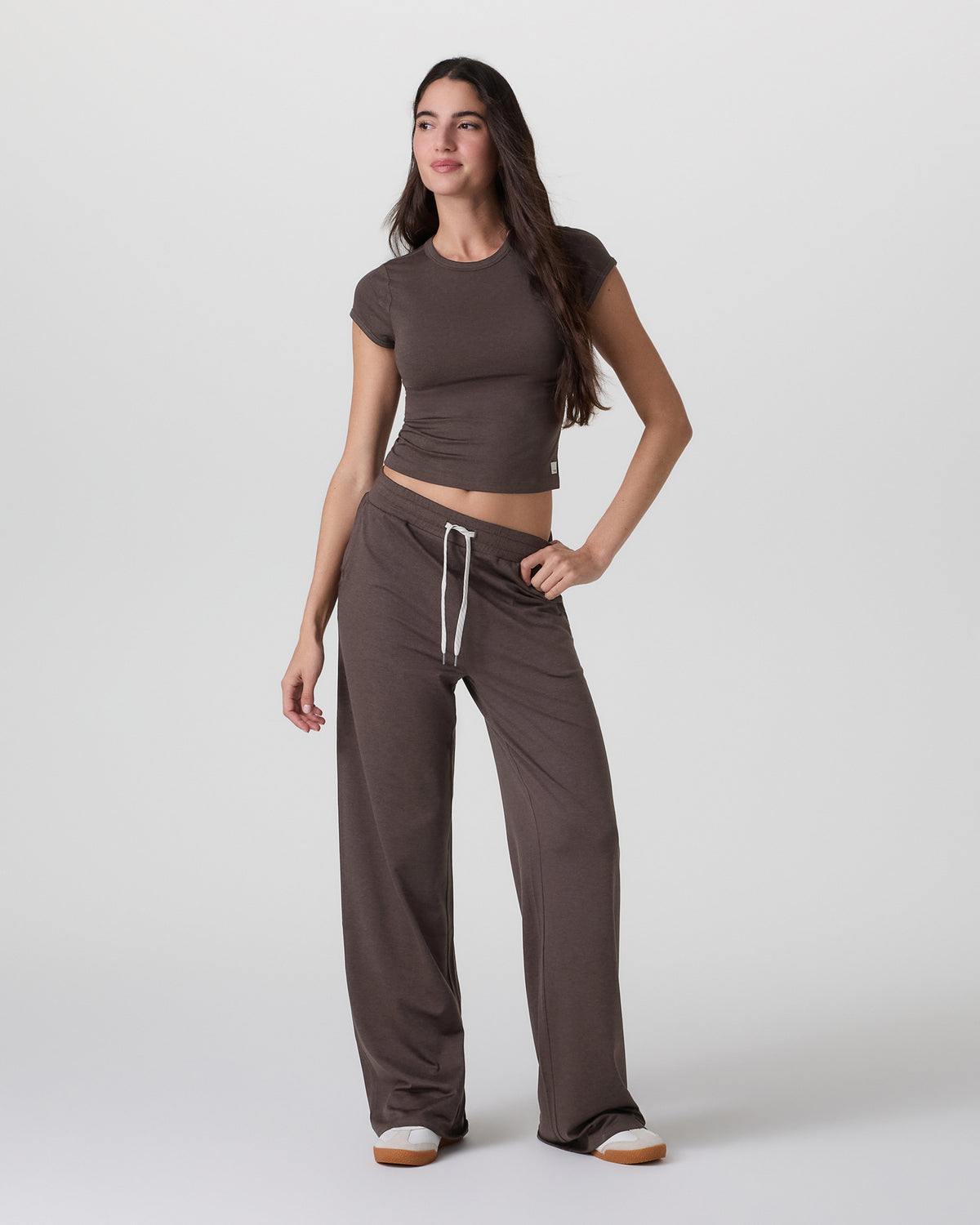 Halo Essential Wideleg Pant - Long Java Heather - Vuori