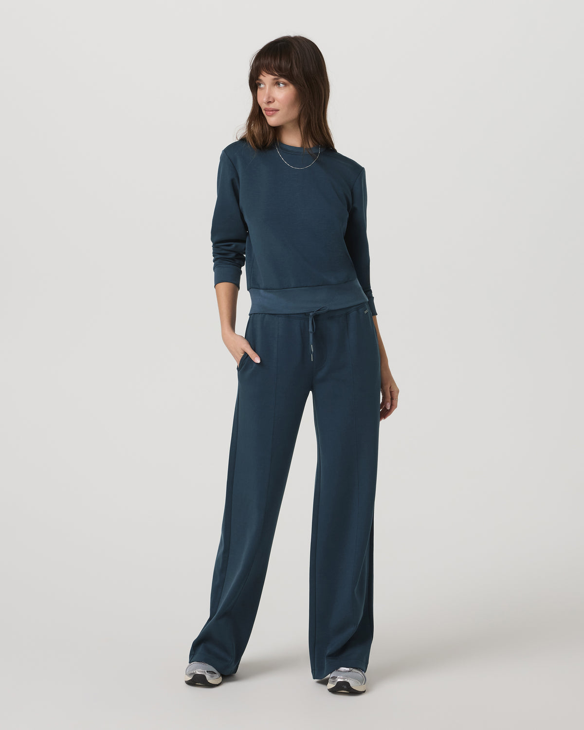 Compose Wideleg Pant Women's Ocean Blue Relaxed Pants - Vuori