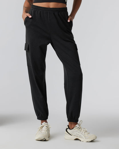 Boyfriend Cargo Sweatpant Black Heather Sweatpants - Vuori