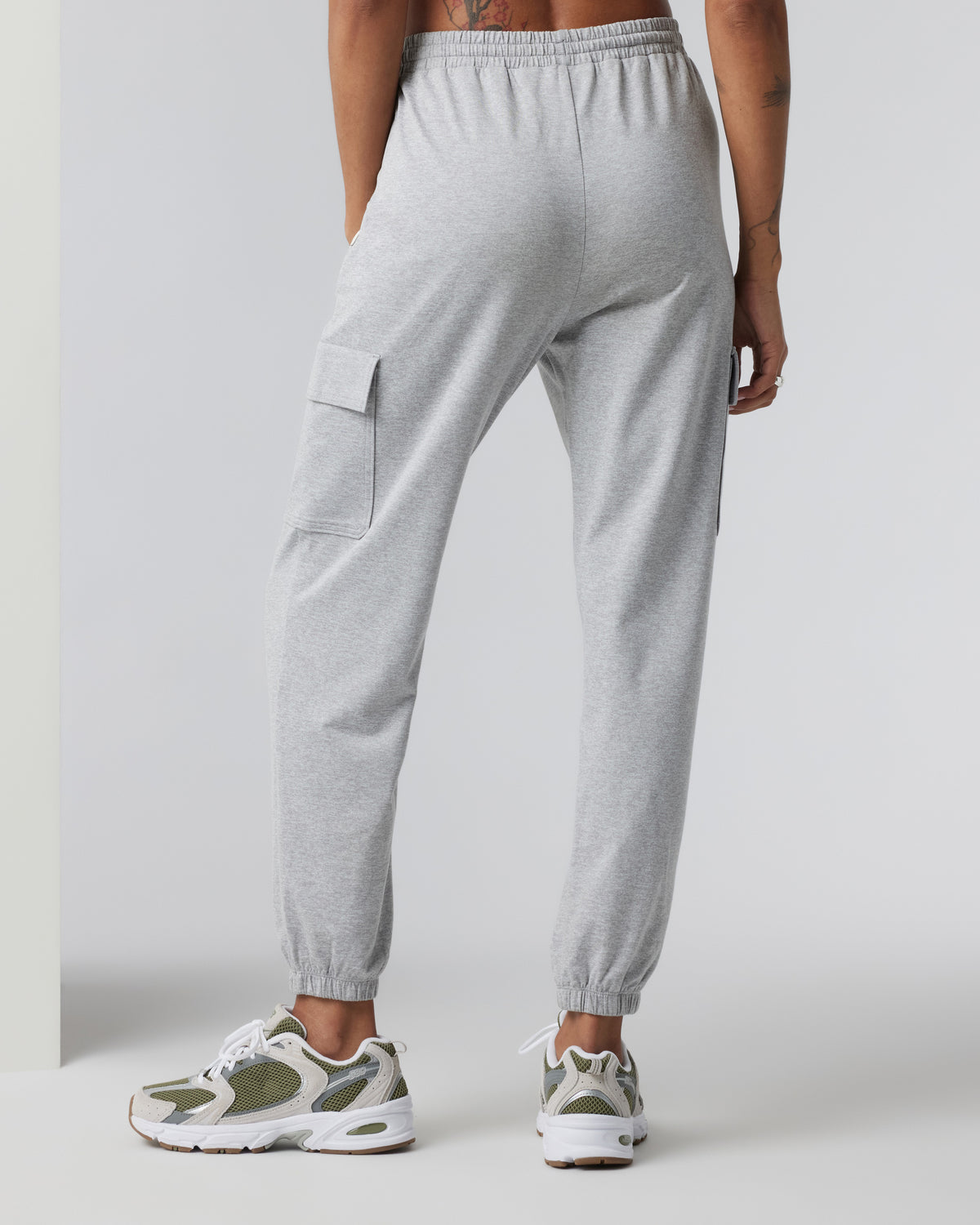 Boyfriend Cargo Sweatpant Pale Grey Heather - Vuori