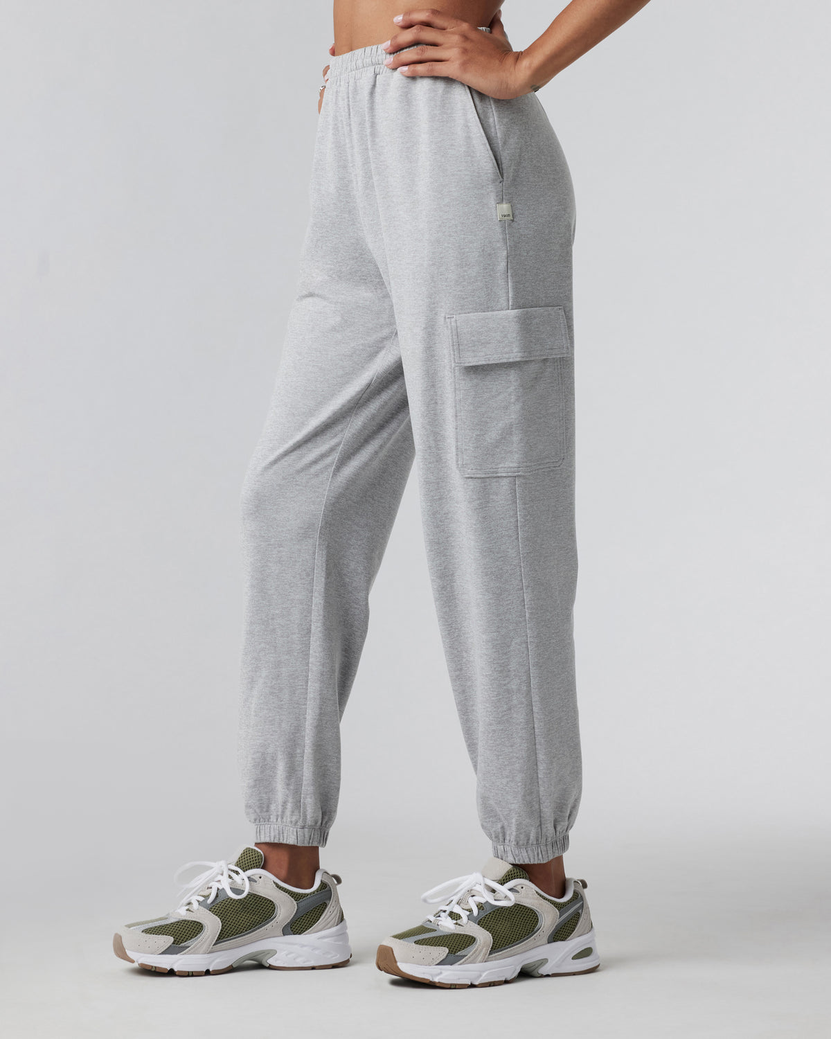 Boyfriend Cargo Sweatpant Pale Grey Heather - Vuori