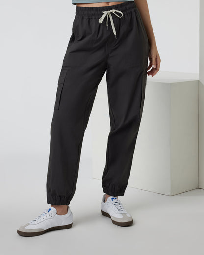 Birch Jogger Women's Vintage Black Utility Joggers - Vuori