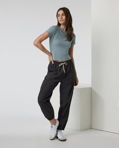 Birch Jogger Women's Vintage Black Utility Joggers - Vuori