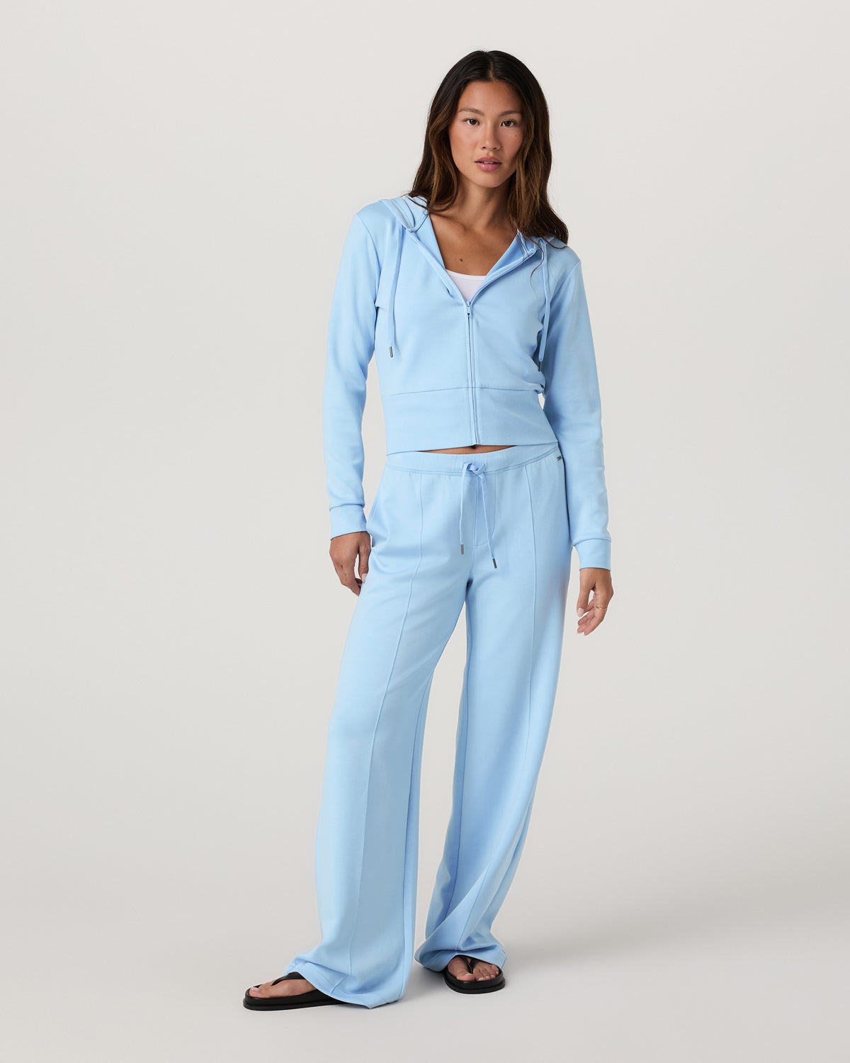 Compose Wideleg Pant Crystal Blue Mid-High Rise Pants - Vuori