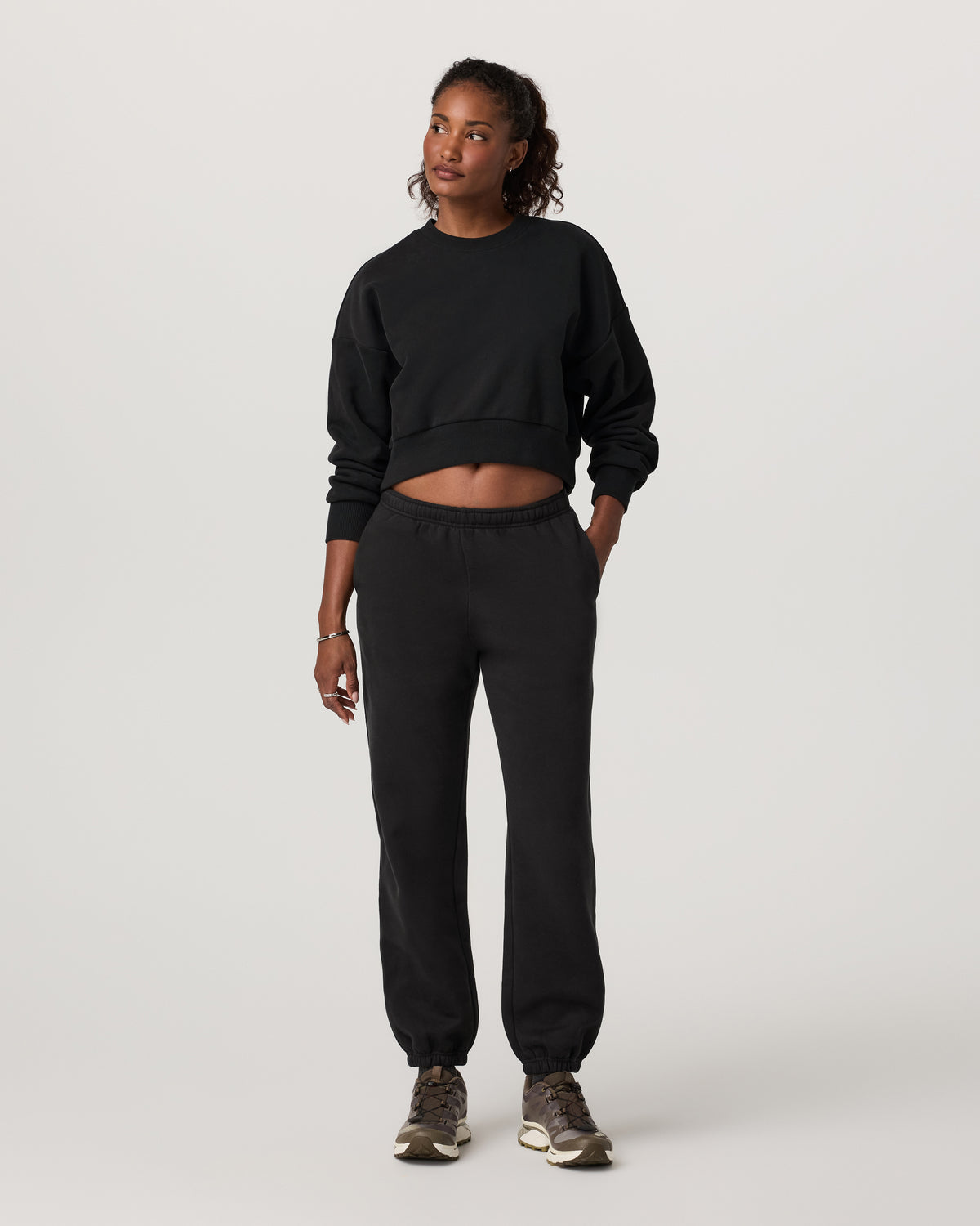Women's Restore Classic Sweatpant - Long Washed Black - Vuori
