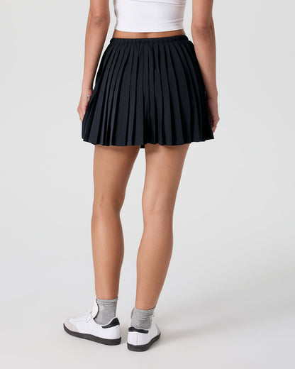 Clementine Pleated Skirt 15" Black - Vuori