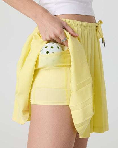 Clementine Pleated Skirt 15" Sunlight - Vuori