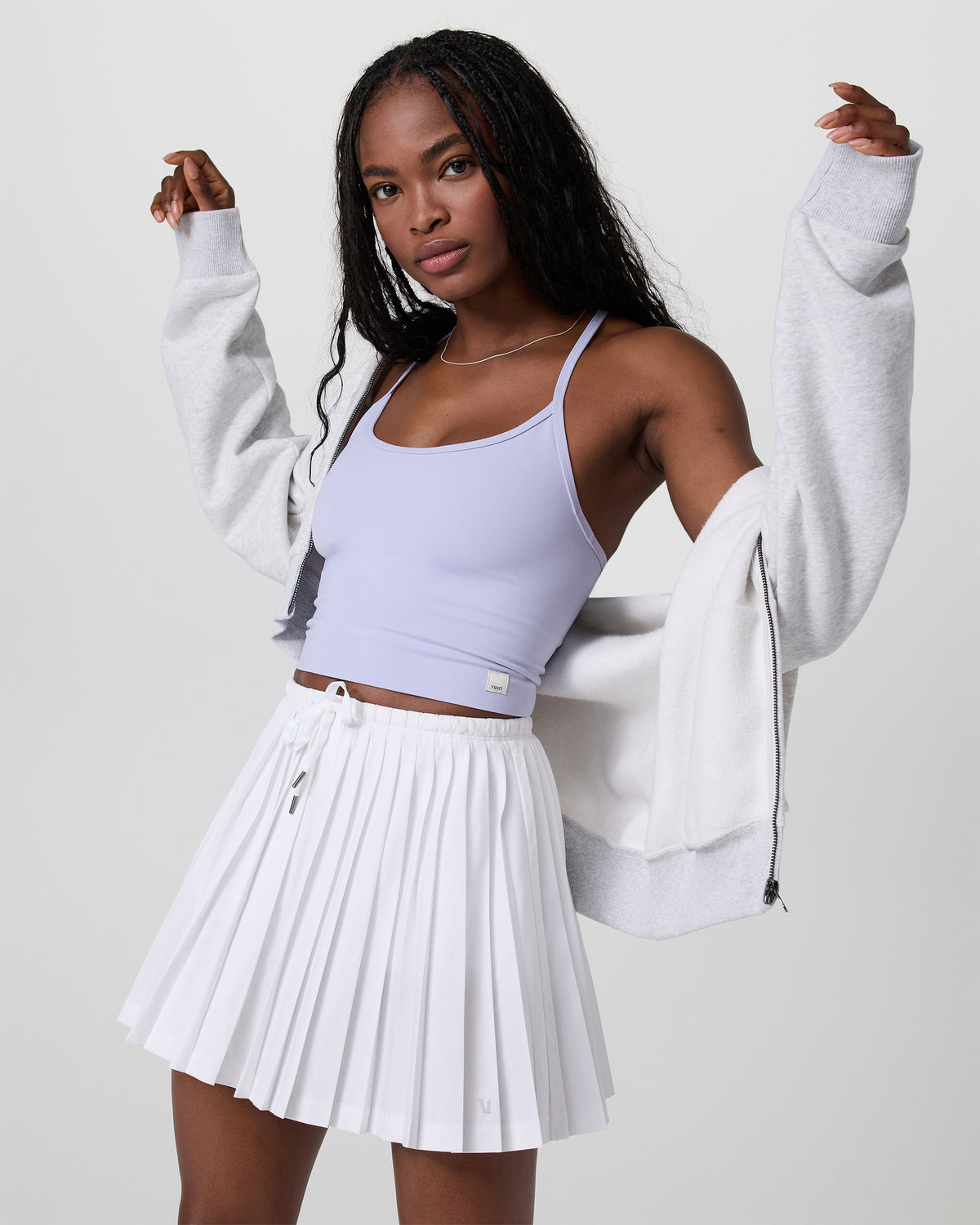 Clementine Pleated Skirt 15" White - Vuori