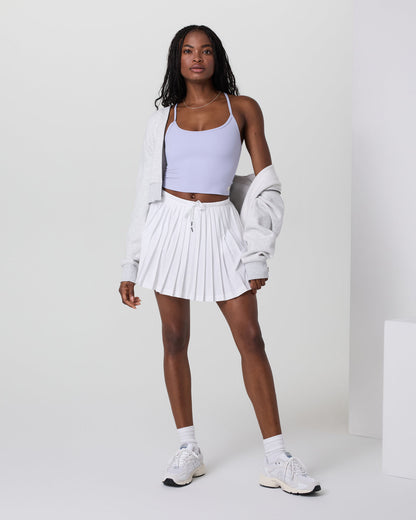 Clementine Pleated Skirt 15" White - Vuori