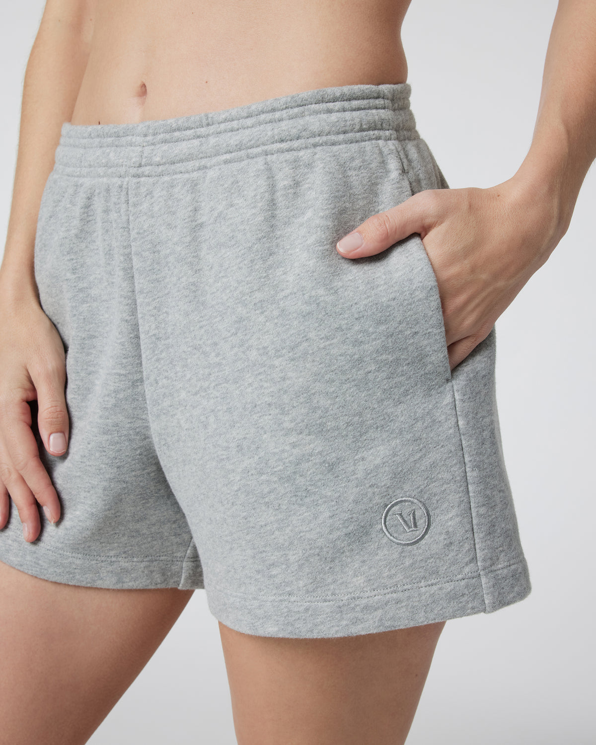 Sedona Sport Short Light Heather Grey Fleece Shorts - Vuori