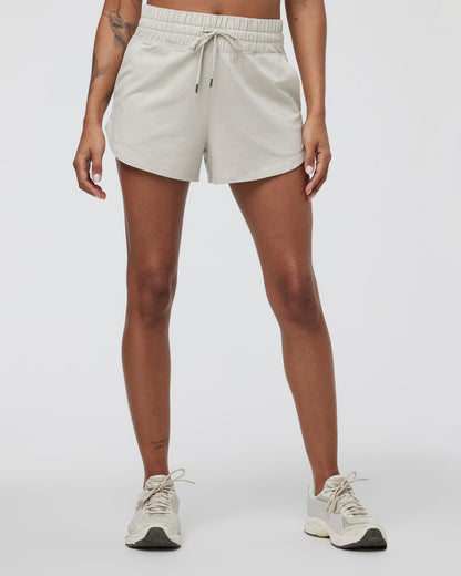 Halo Performance Short 2.0 Ecru Heather Shorts - Vuori