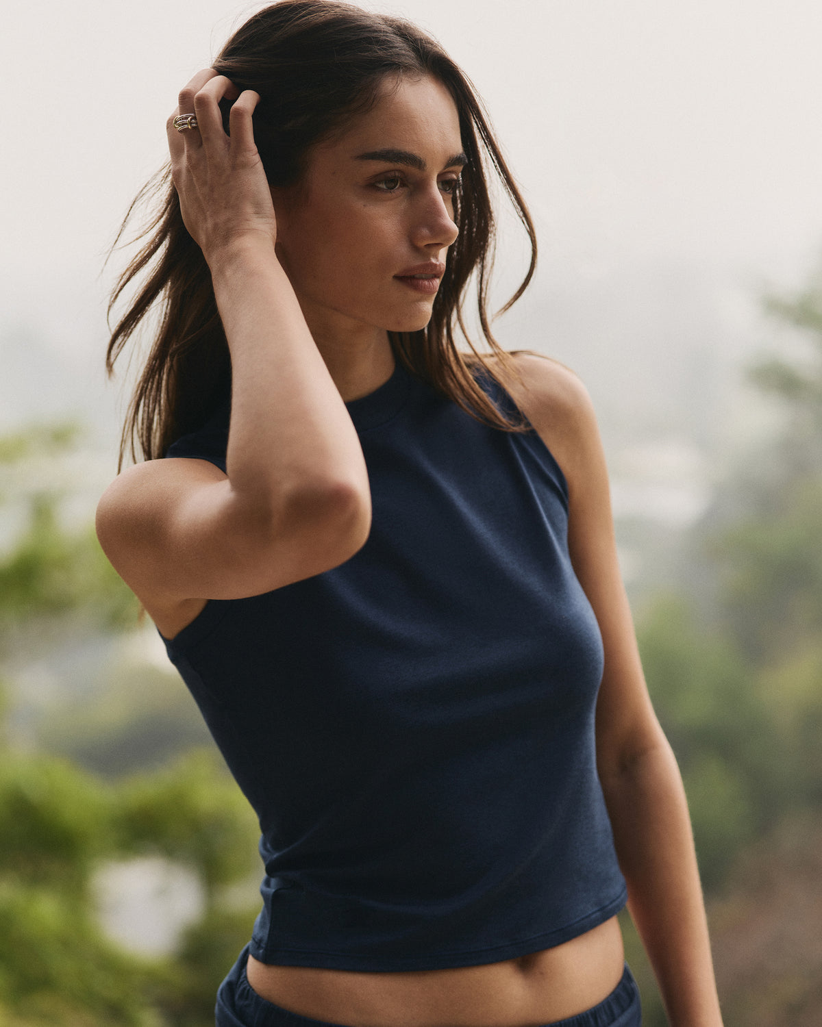 Halo Muscle Tank Women's Blue Coast Heather Tank Top - Vuori