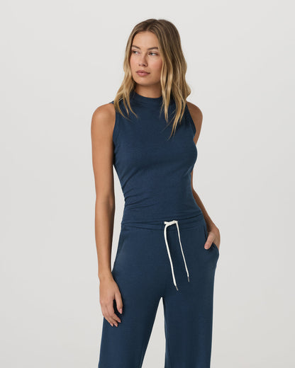 Halo Muscle Tank Women's Blue Coast Heather Tank Top - Vuori