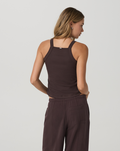 Pose Cooper Tank Women's French Roast Tank Top - Vuori