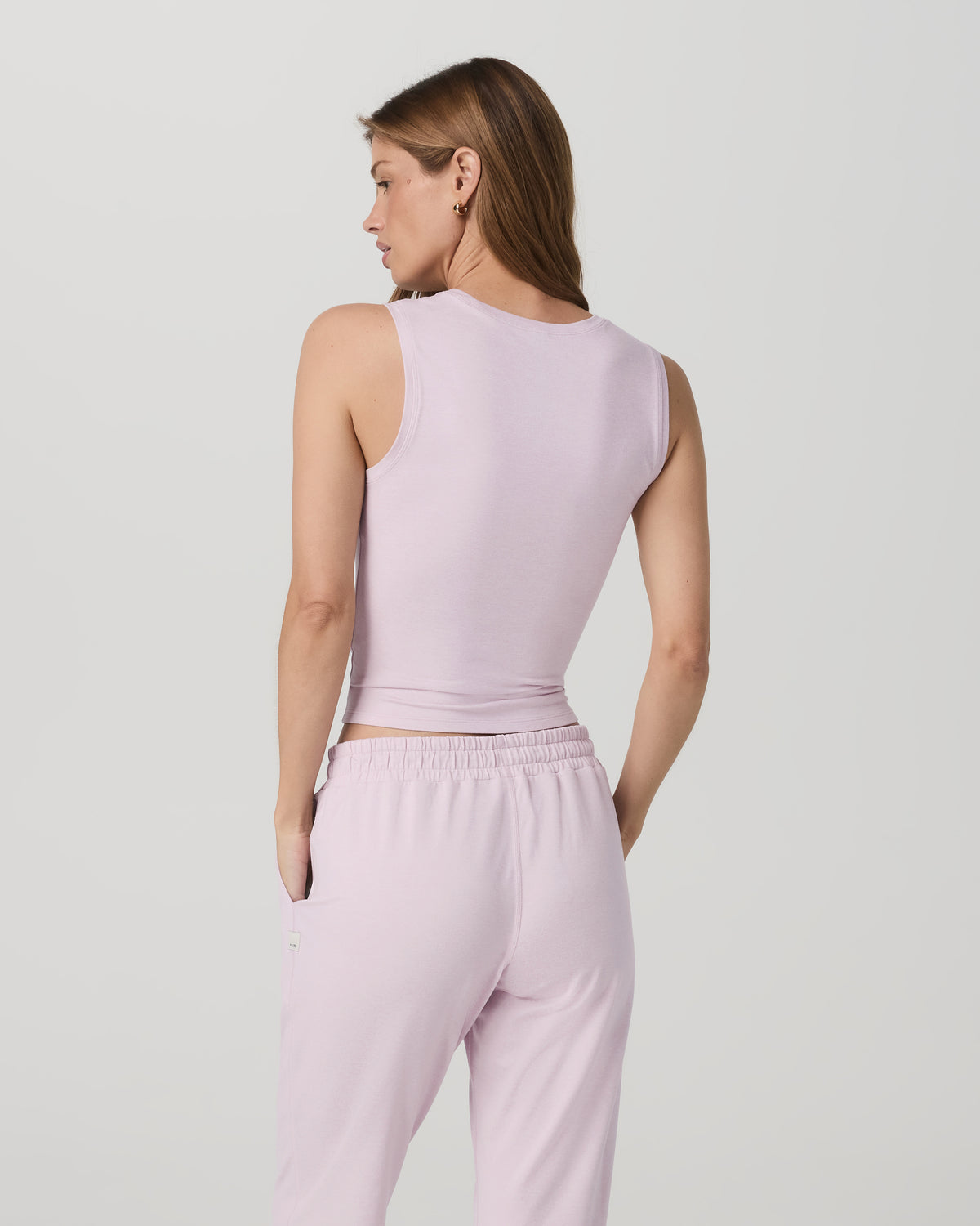 Halo Essential Scoop Tank Lilac Breeze Heather Tank Top - Vuori