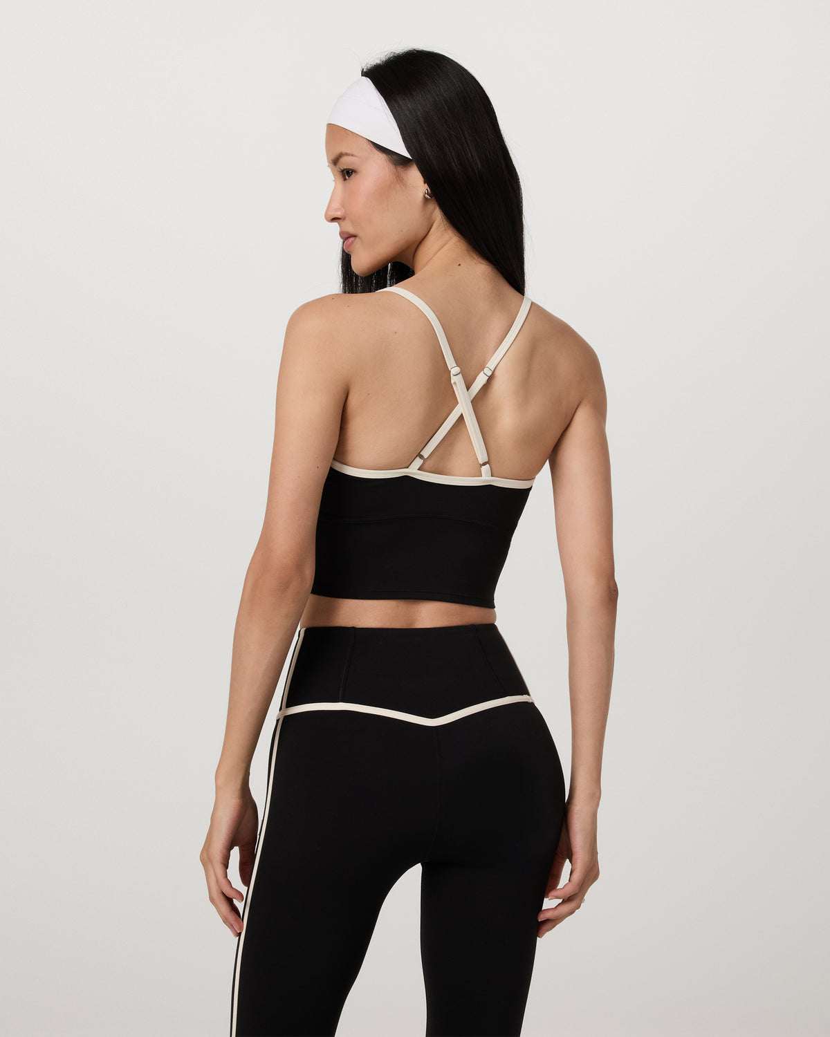 Vuori AllTheFeels™ Corset Tank Women's Black Tank Top - Vuori
