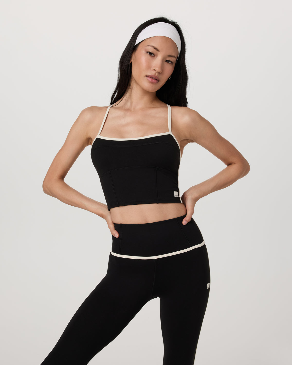Vuori AllTheFeels™ Corset Tank Women's Black Tank Top - Vuori