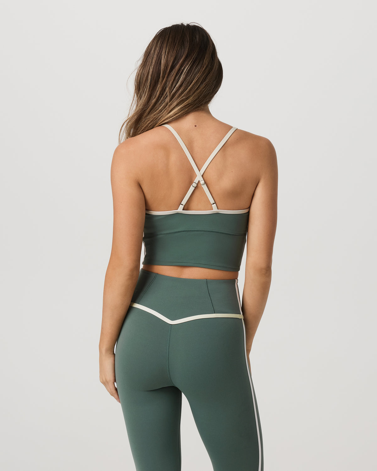 Vuori AllTheFeels™ Corset Tank Women's Agate Green Tank Top - Vuori
