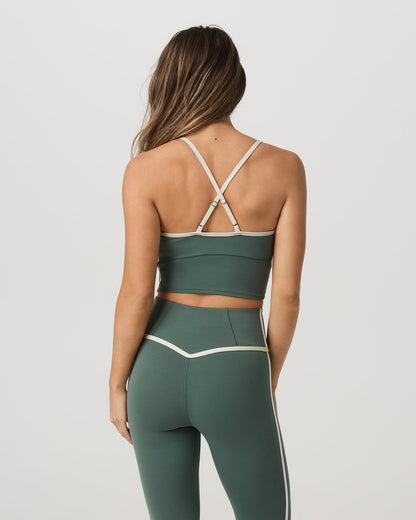 Vuori AllTheFeels™ Corset Tank Women's Agate Green Tank Top - Vuori
