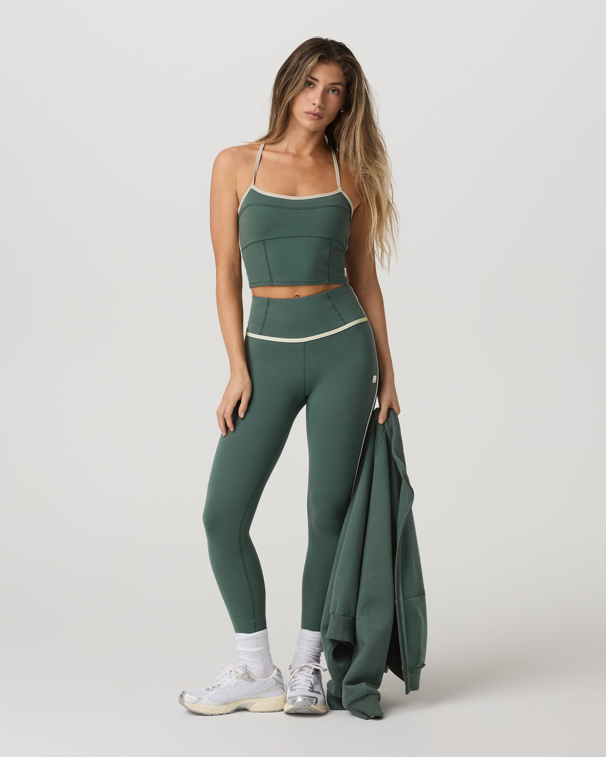 Vuori AllTheFeels™ Corset Tank Women's Agate Green Tank Top - Vuori