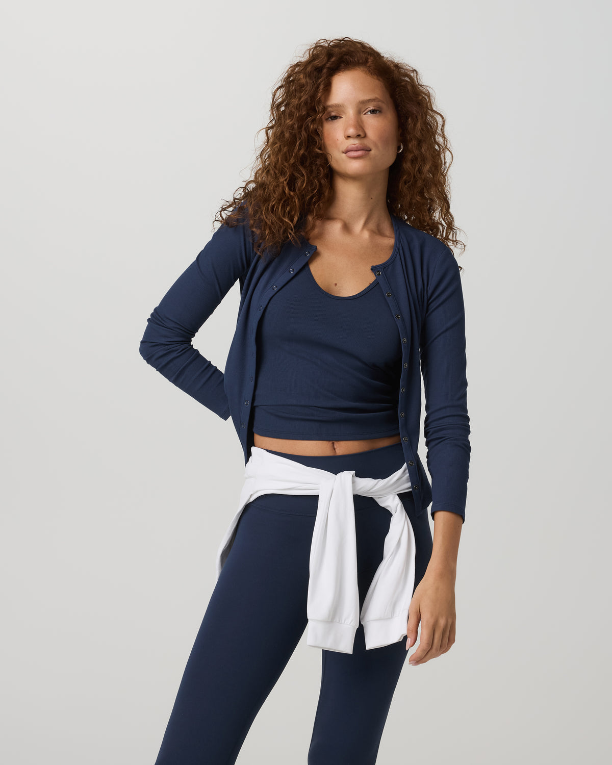 Pose Twin Tank Women's Fitted Blue Coast Tank Top - Vuori
