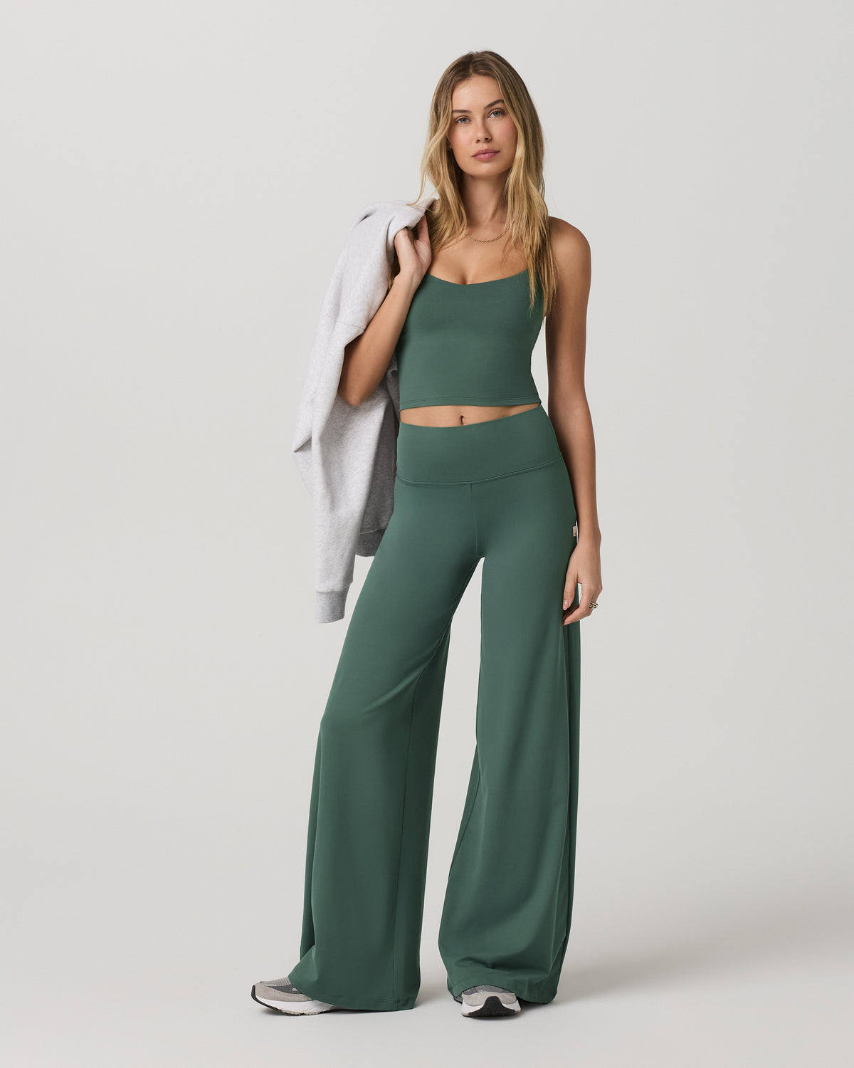 Halo Cami Women's Agate Green Performance Knit Top - Vuori