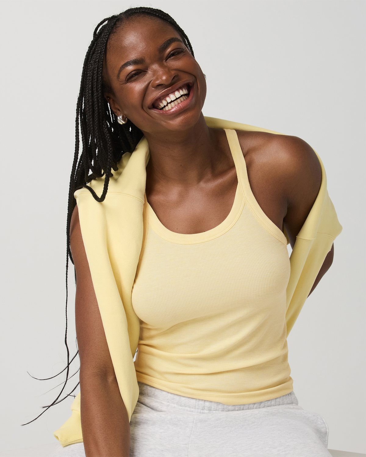 Cove Layering Tank Women's Lemon Snap Heather Tank Top - Vuori