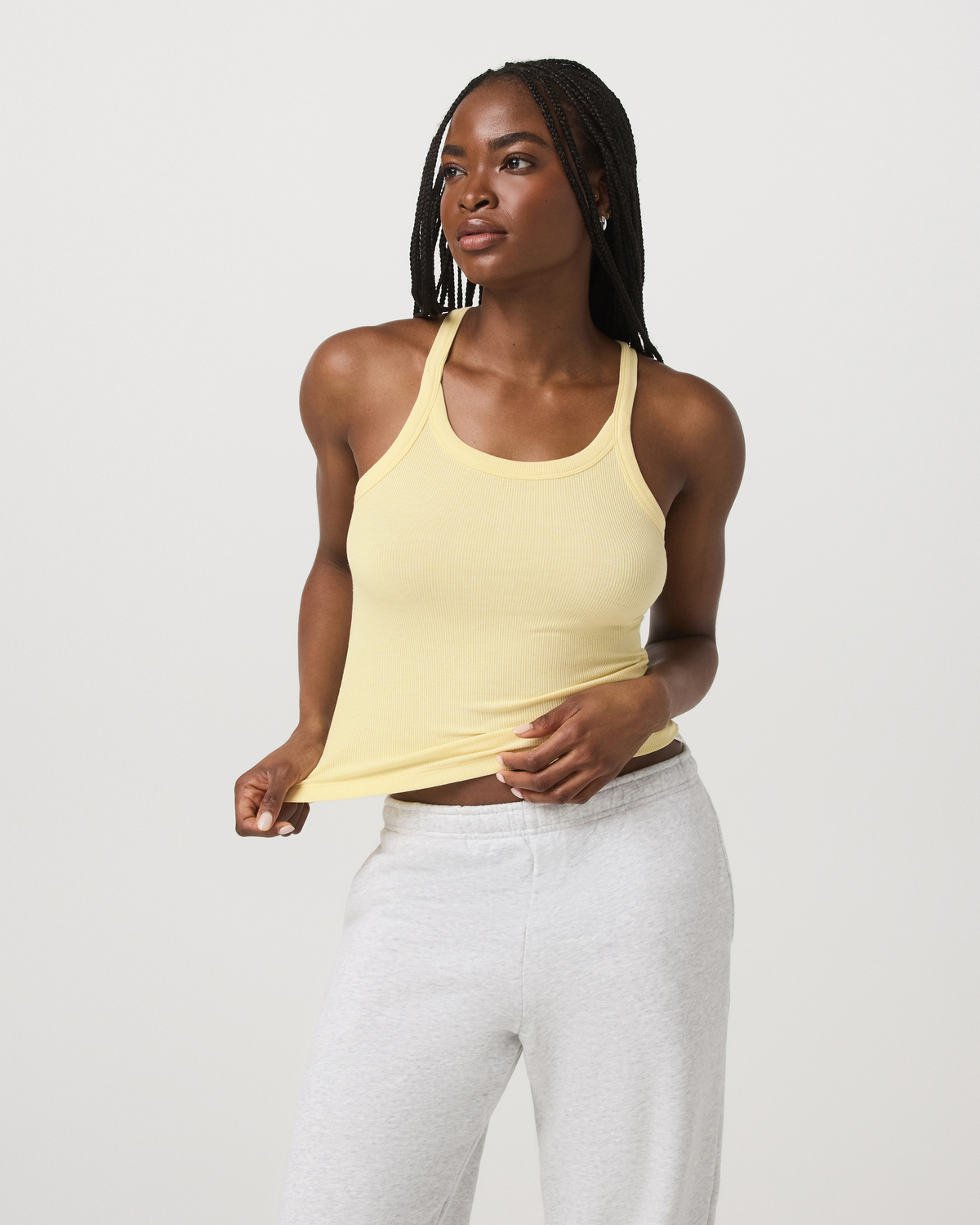 Cove Layering Tank Women's Lemon Snap Heather Tank Top - Vuori