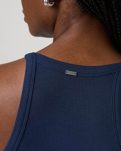 Cove Layering Tank Women's Blue Coast Rib Knit Tank Top - Vuori