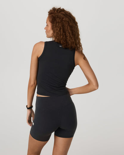 Halo Muscle Tank Women's Solid Black Tank Top - Vuori