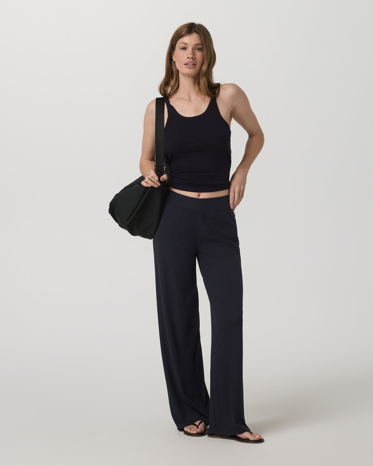 Cove Layering Tank Women's Black Rib Knit Tank Top - Vuori
