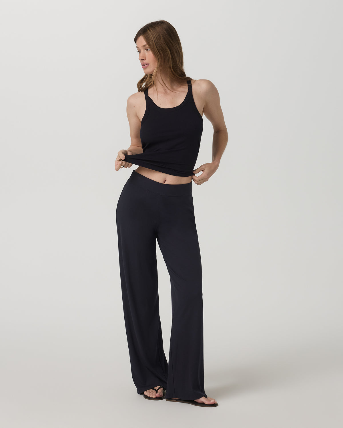 Cove Layering Tank Women's Black Rib Knit Tank Top - Vuori