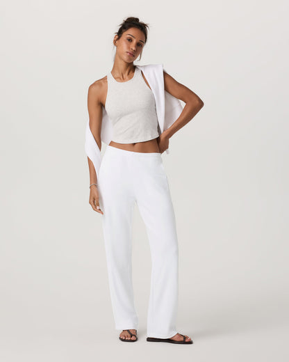 Pose Plyo Tank White Rib Tank Top with Built in Bra - Vuori