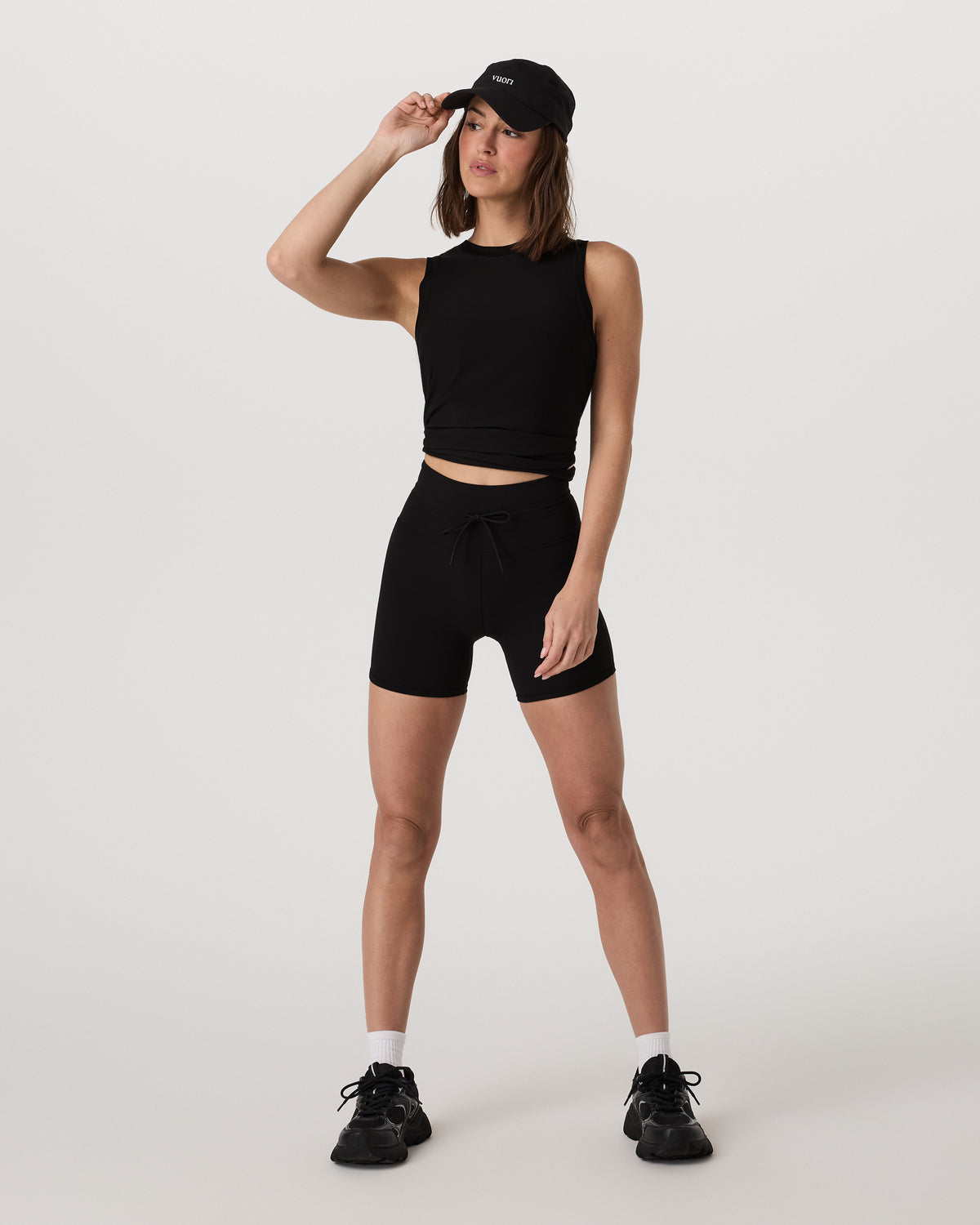 Energy Top Long Women's Black Performance Tank Top - Vuori