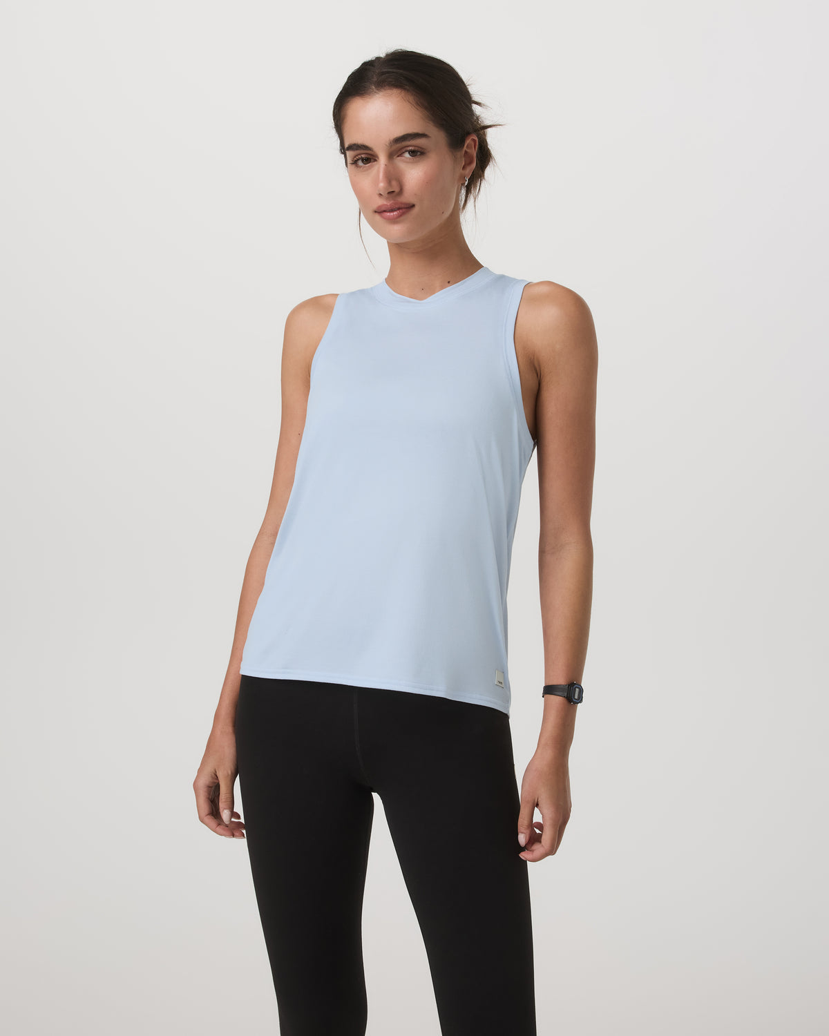 Energy Top - Long Women's Soft Sky Heather Tank Top - Vuori