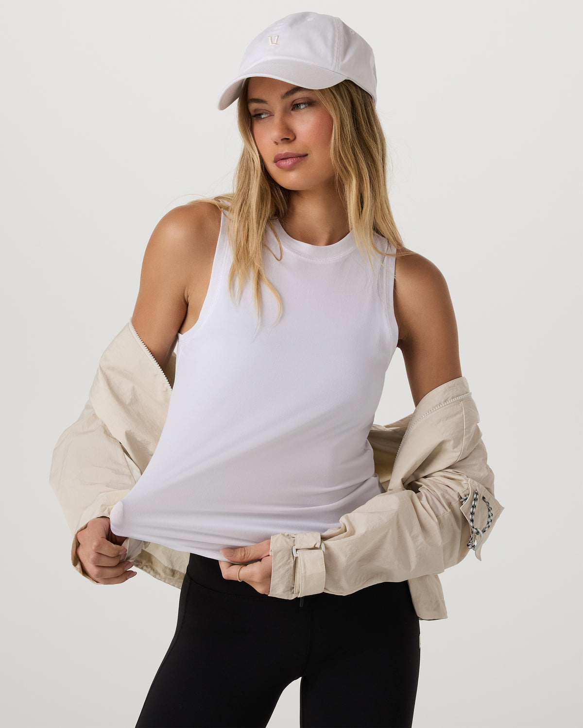 Energy Top Long Women's White Performance Tank Top - Vuori