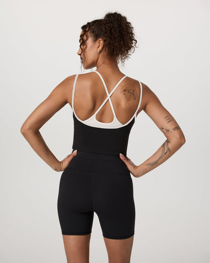 Daily Layered Tank Women's Black Performance Top - Vuori