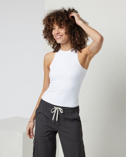 Vuori AllTheFeels Crew Tank White - Vuori