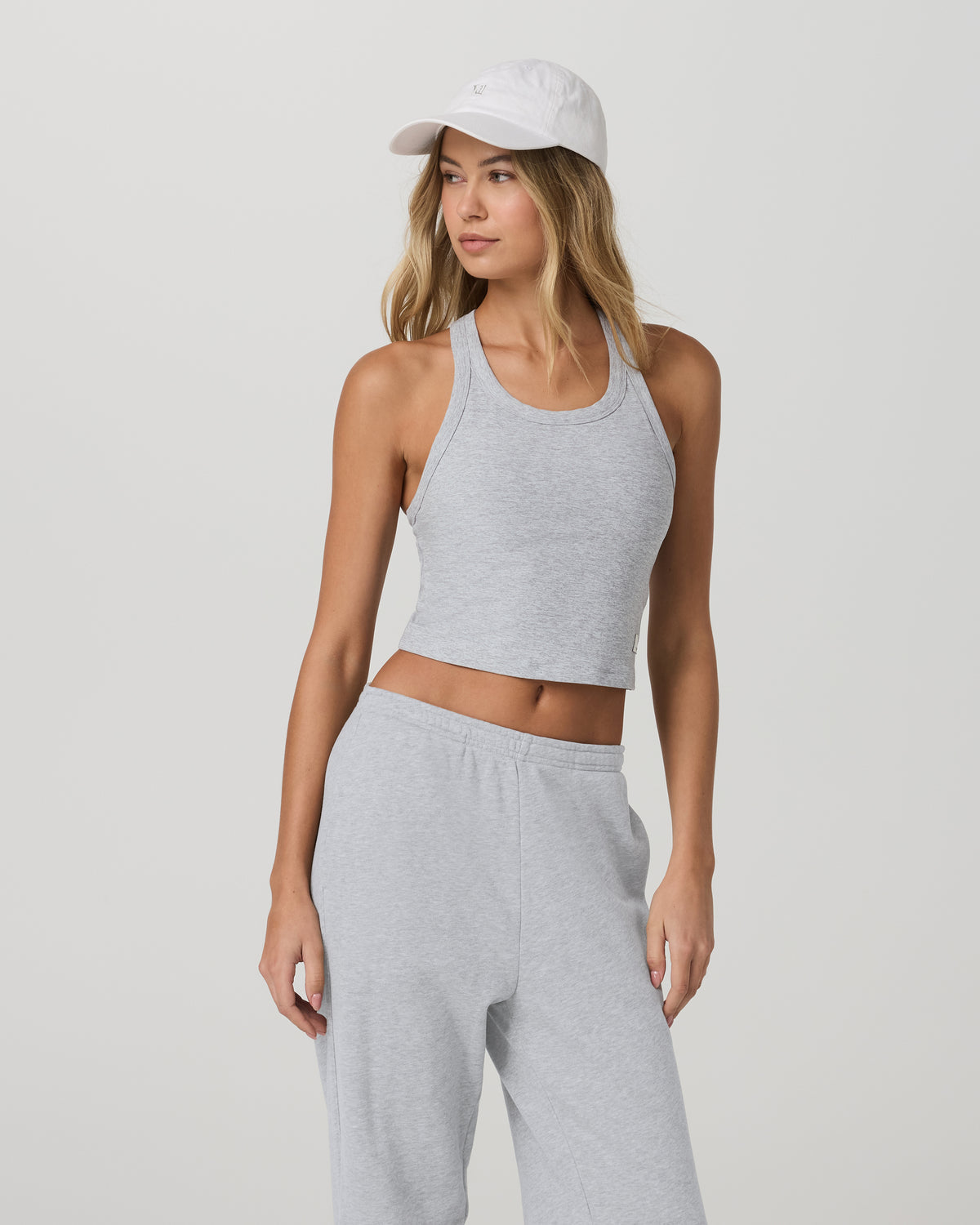 Elevation Racerback Tank Light Heather Grey - Vuori