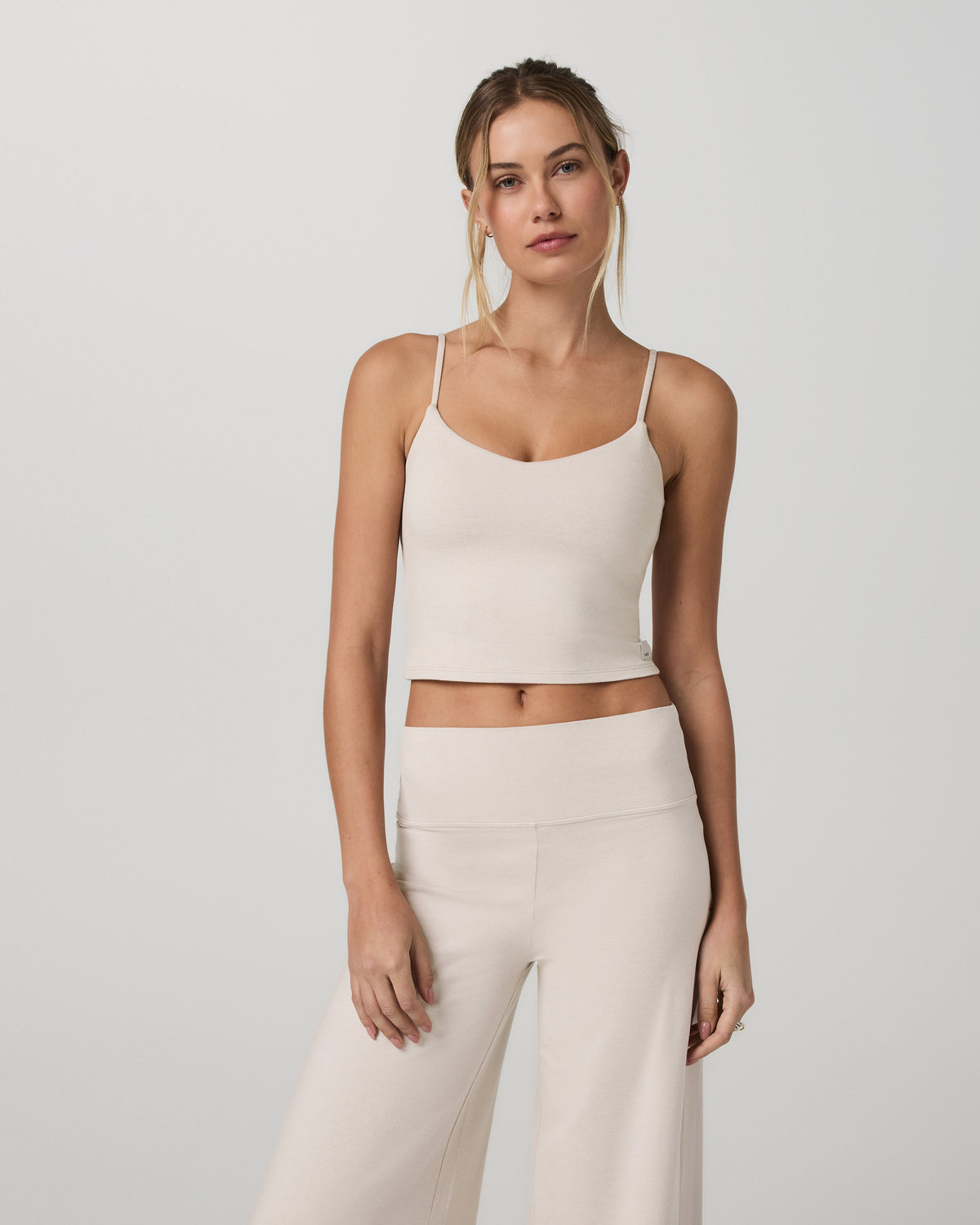 Halo Cami Women's Ecru Heather Performance Knit Top - Vuori