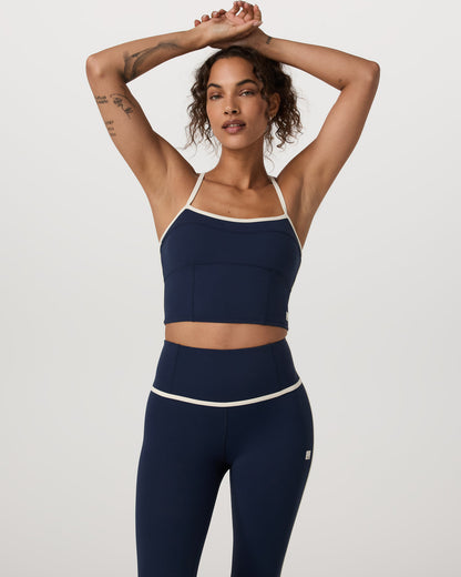 Vuori AllTheFeels™ Corset Tank Women's Blue Coast Top - Vuori