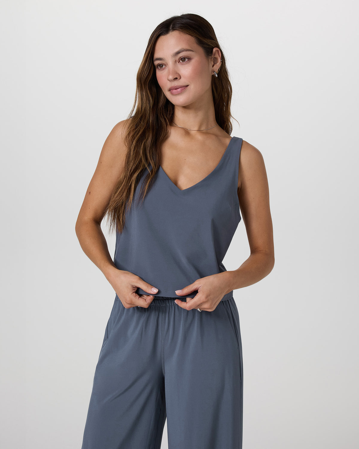 Villa Cropped Tank Azure - Vuori