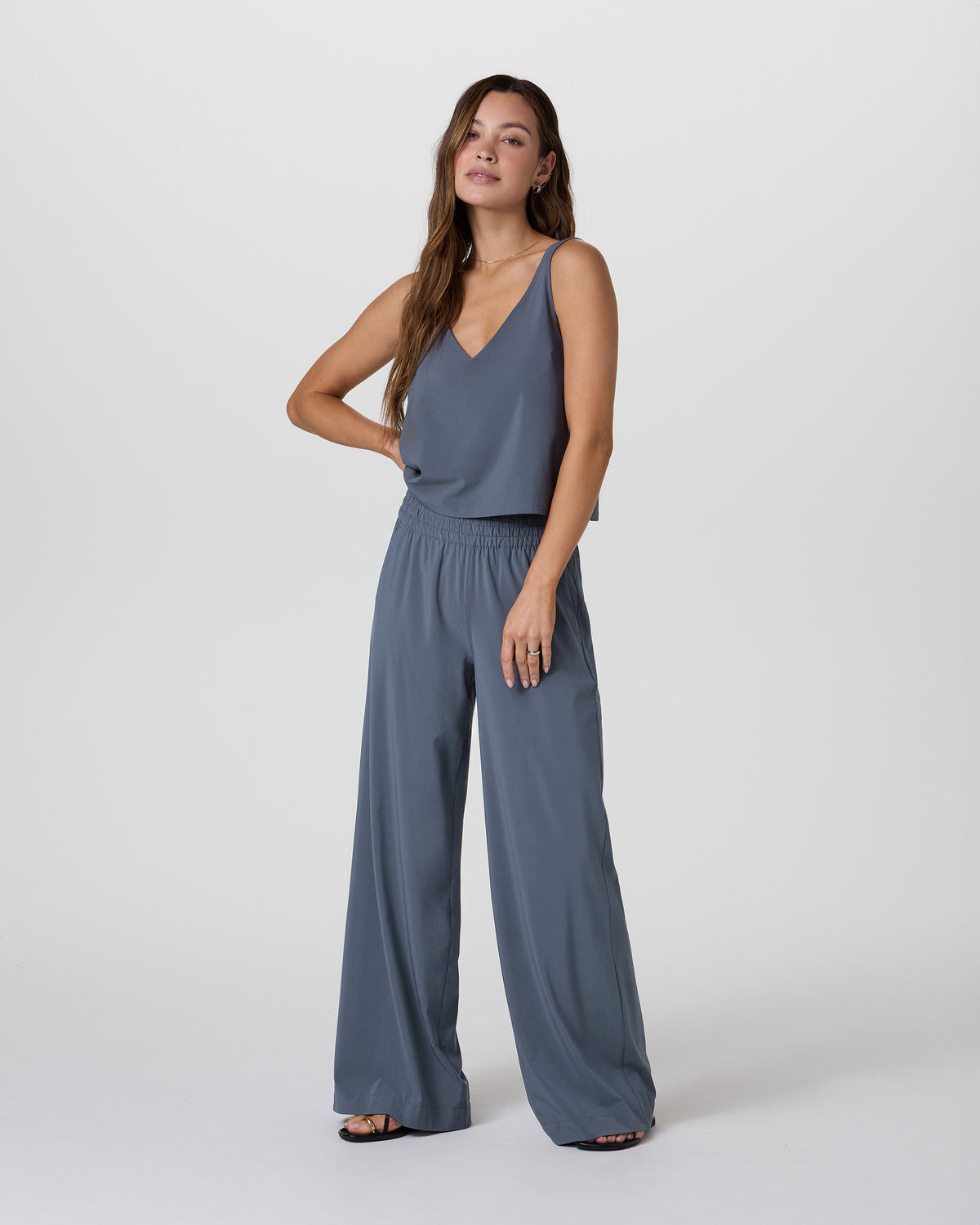 Villa Cropped Tank Azure - Vuori