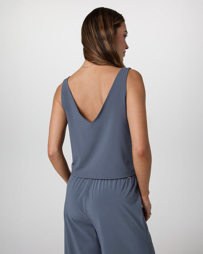 Villa Cropped Tank Azure - Vuori